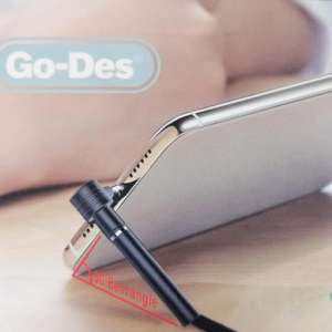 کابل سر خم تبدیل usb به تایپ سی  USB-Cگودس  فست شارژ ه همراه براکت محافظ GO-DES GD-UC518TC